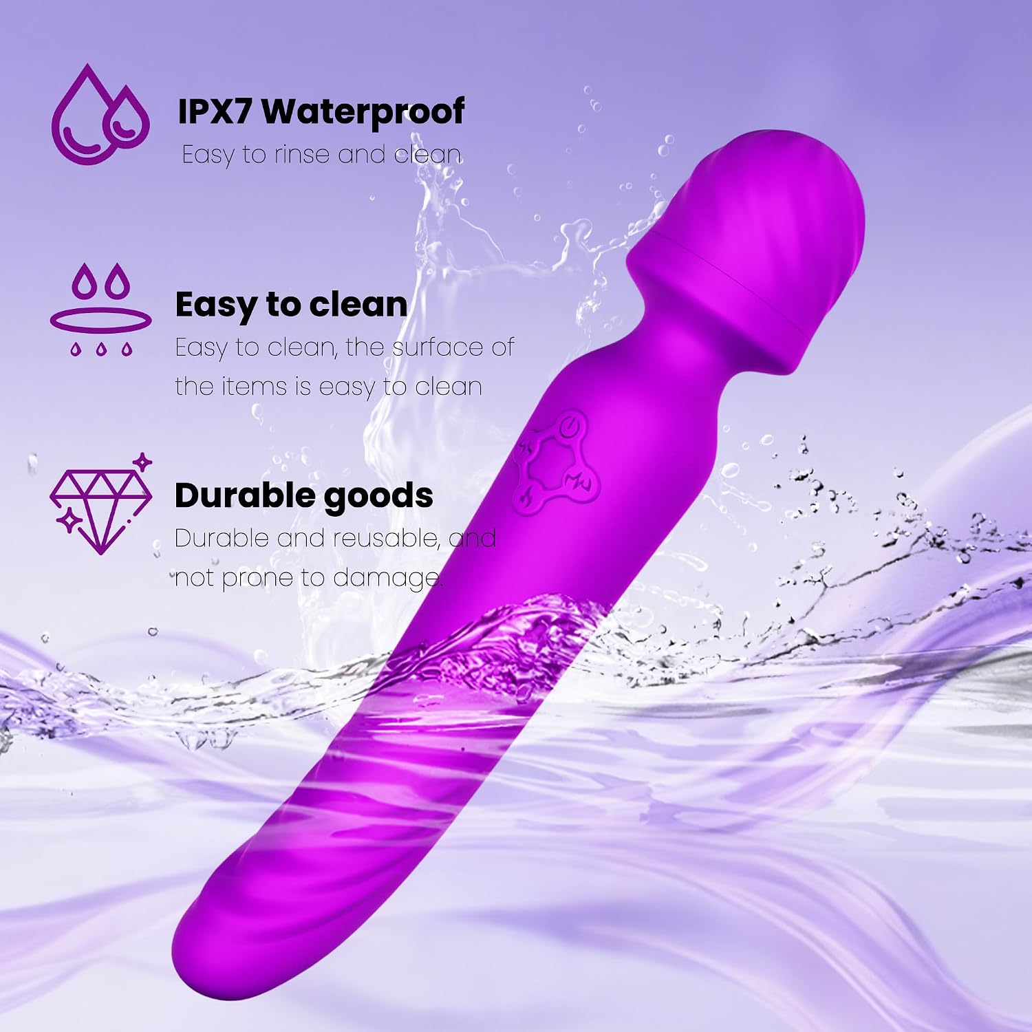 Thumbnail 3 de FUECHU Handheld Massager with 20 Vibration Patterns