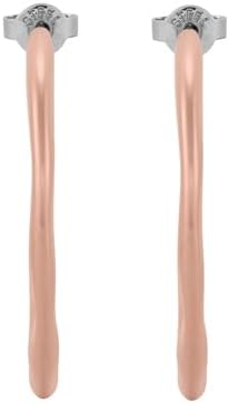 Detalle de Skagen Damen Ohrringe Roségold aus Edelstahl – Ohrstecker mit Poussette Verschluss