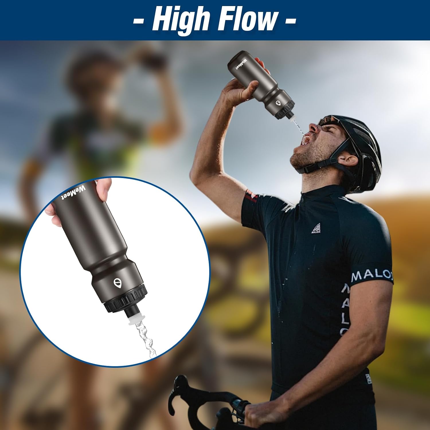 Thumbnail 1 de WEMEET Leichte Rennrad Trinkflasche 700ml