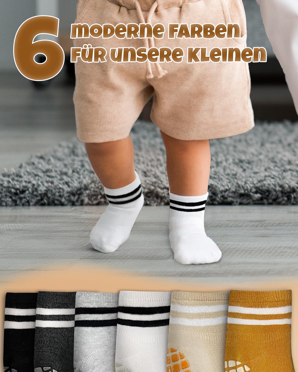 Detalle 2 de Kleinbär Stoppersocken Kinder ABS, 0-12 Monate