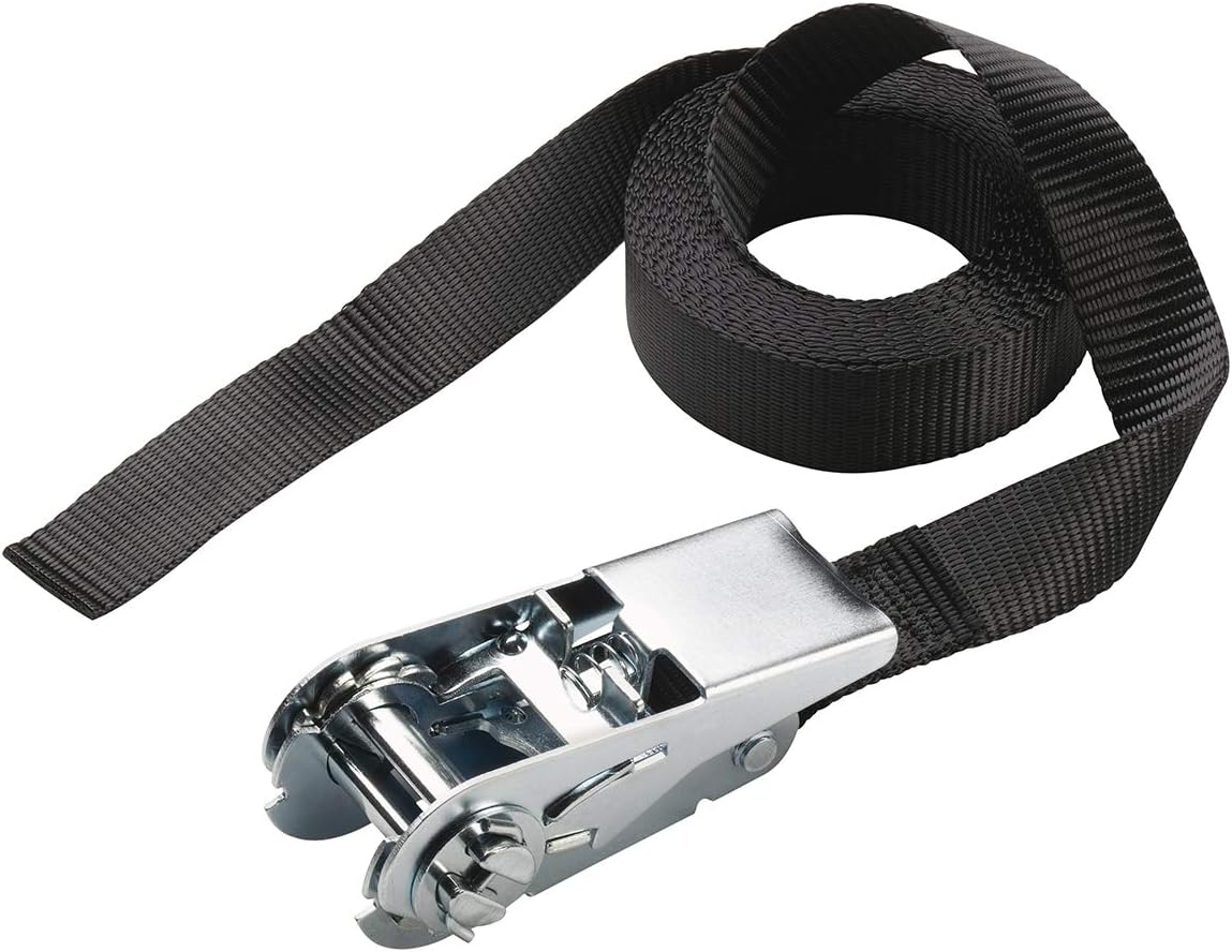 Detalle de Master Lock 3223EURDAT Cinghia di Fissaggio 2,50 m x 25 mm, Nero – robusta e durevole