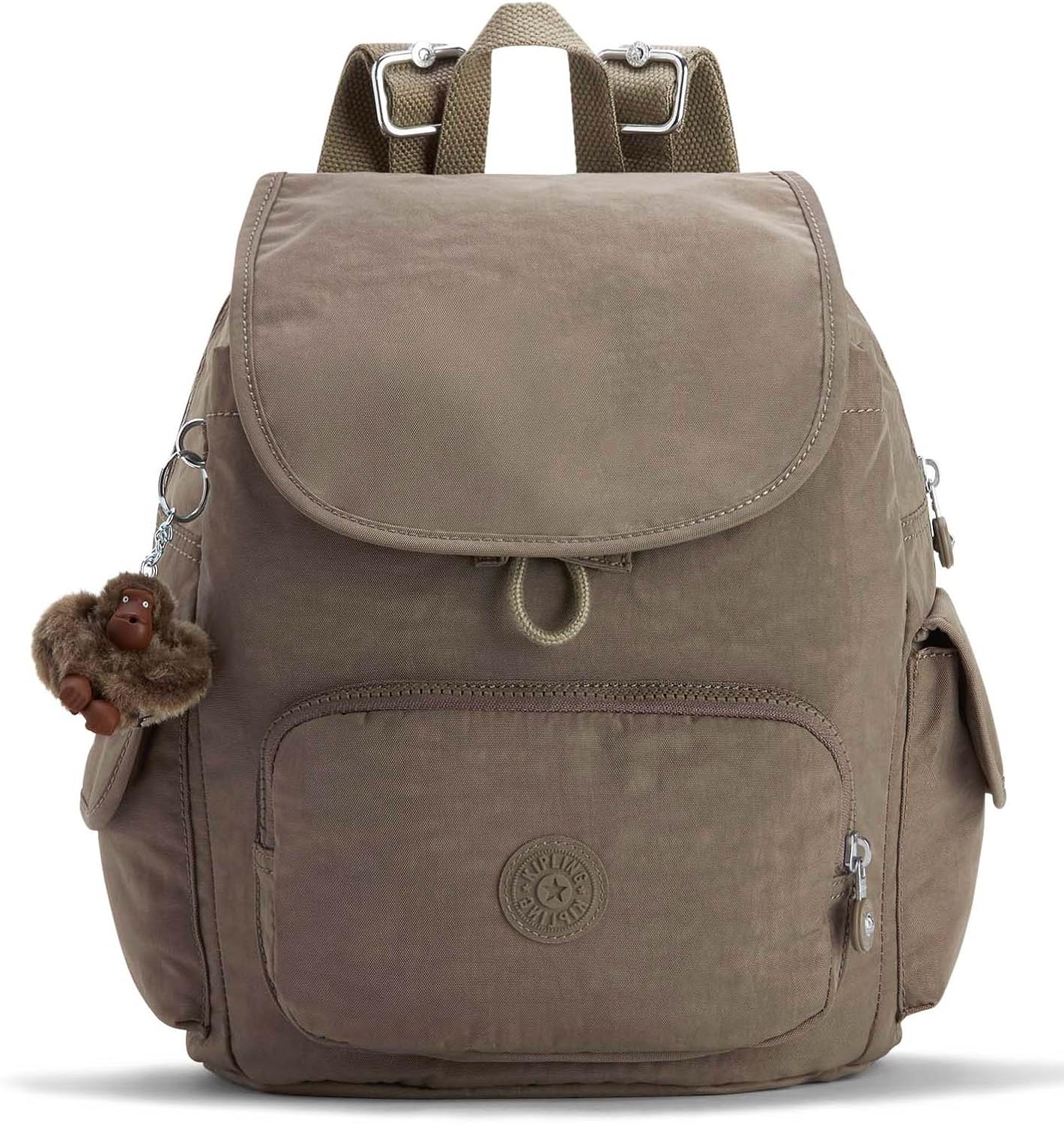 Detalle de Kipling City Pack S, Zaino Piccolo con pon-pon scimmietta e chiusure magnetiche