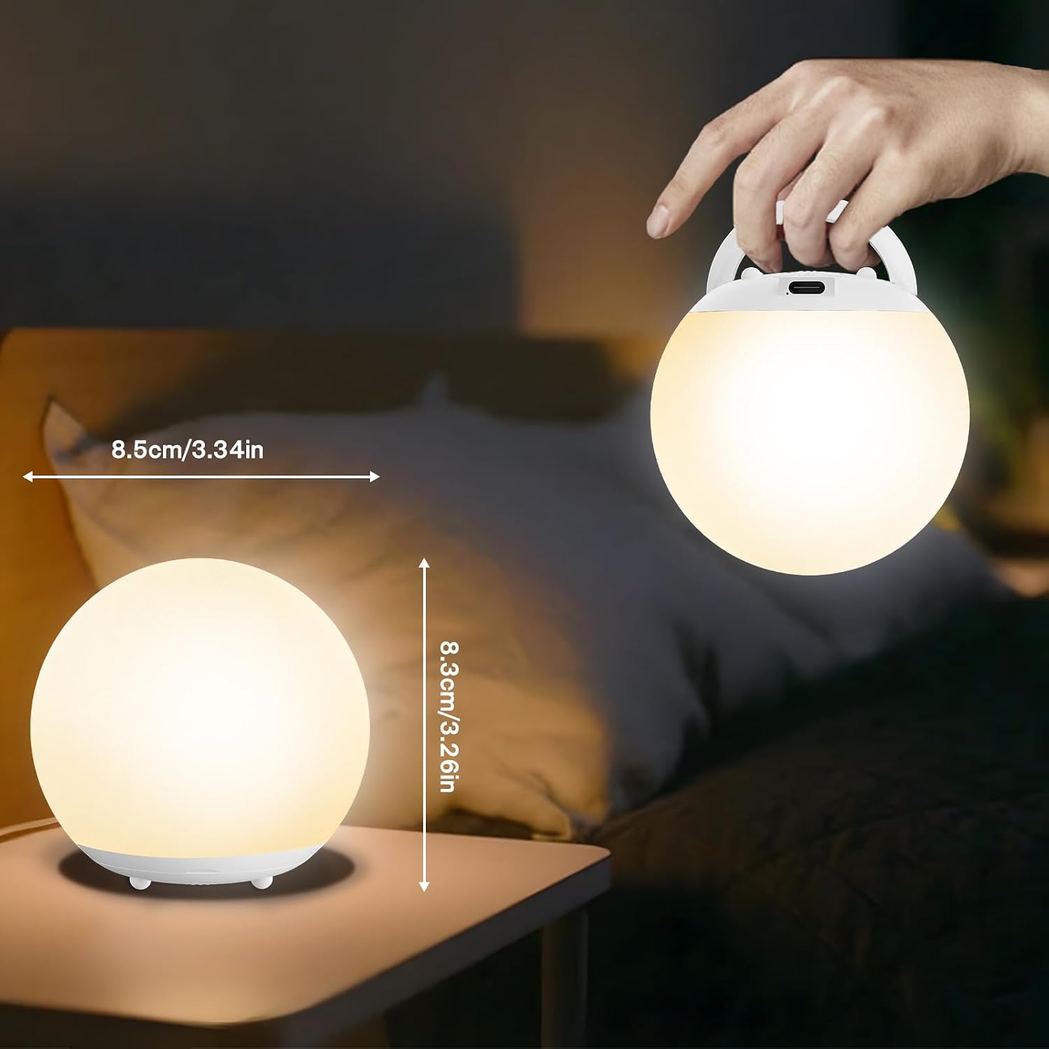 Thumbnail 6 de Luce notturna in silicone con 7 colori RGB, touch e timer – compagna delicata per la cameretta