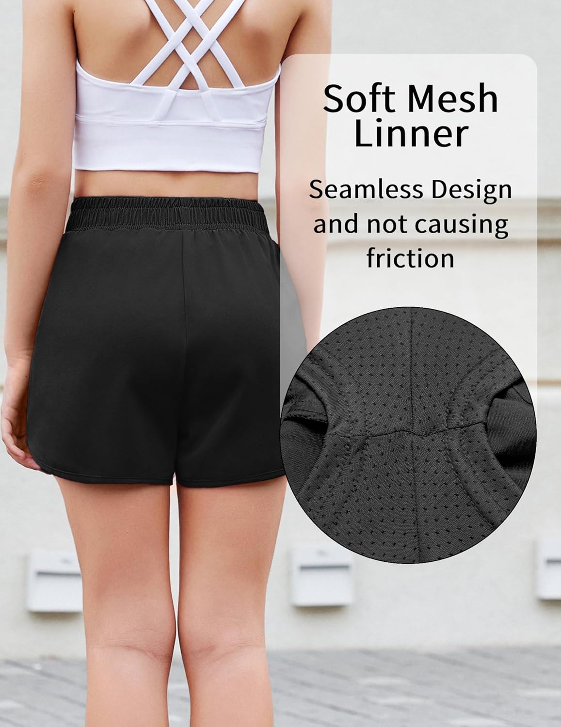 Detalle de Arshiner Shorts Ragazze Pantaloncini Estivi con Tasche Cerniera, Vita alta, 5–14 anni