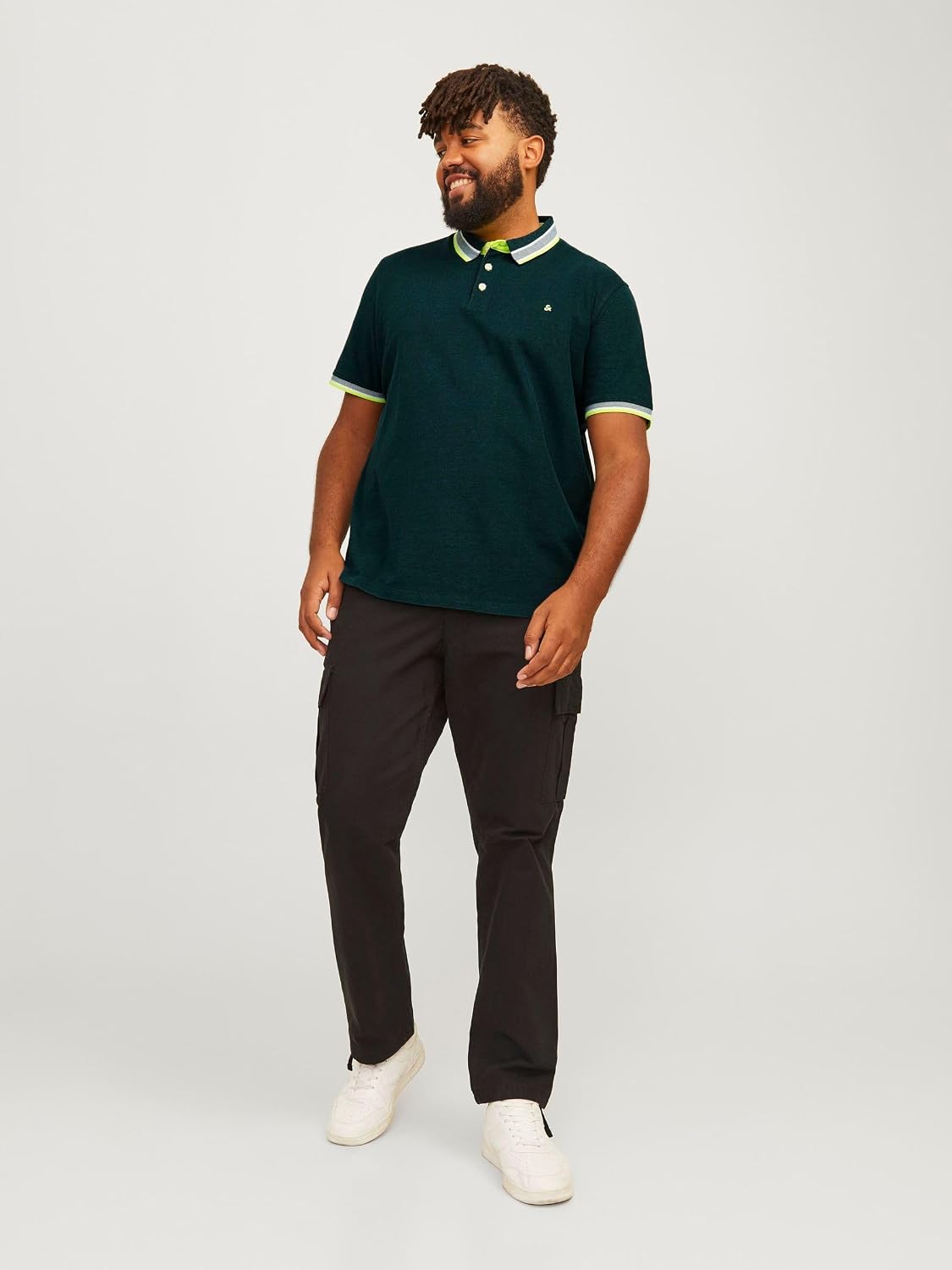 Detalle 2 de JACK & JONES Jjepaulos Herren Polohemd aus Piqué – 1er Pack