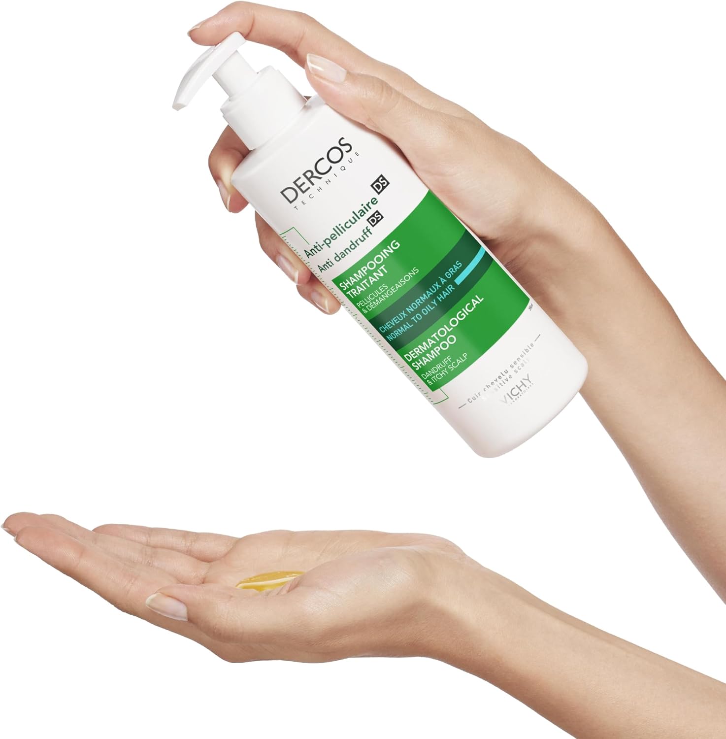 Detalle 2 de VICHY DERCOS Shampooing Anti-Pelliculaire DS – Cheveux Normaux à Gras, Microbiome et Sélénium DS