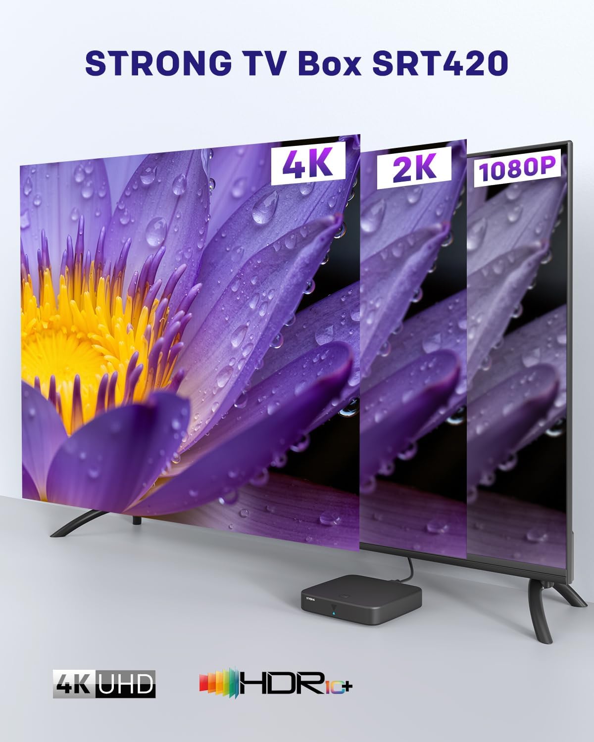 Thumbnail 6 de STRONG SRT420 4K Streaming Box mit Android TV, DVB‑T2, Ethernet & integriertem Chromecast