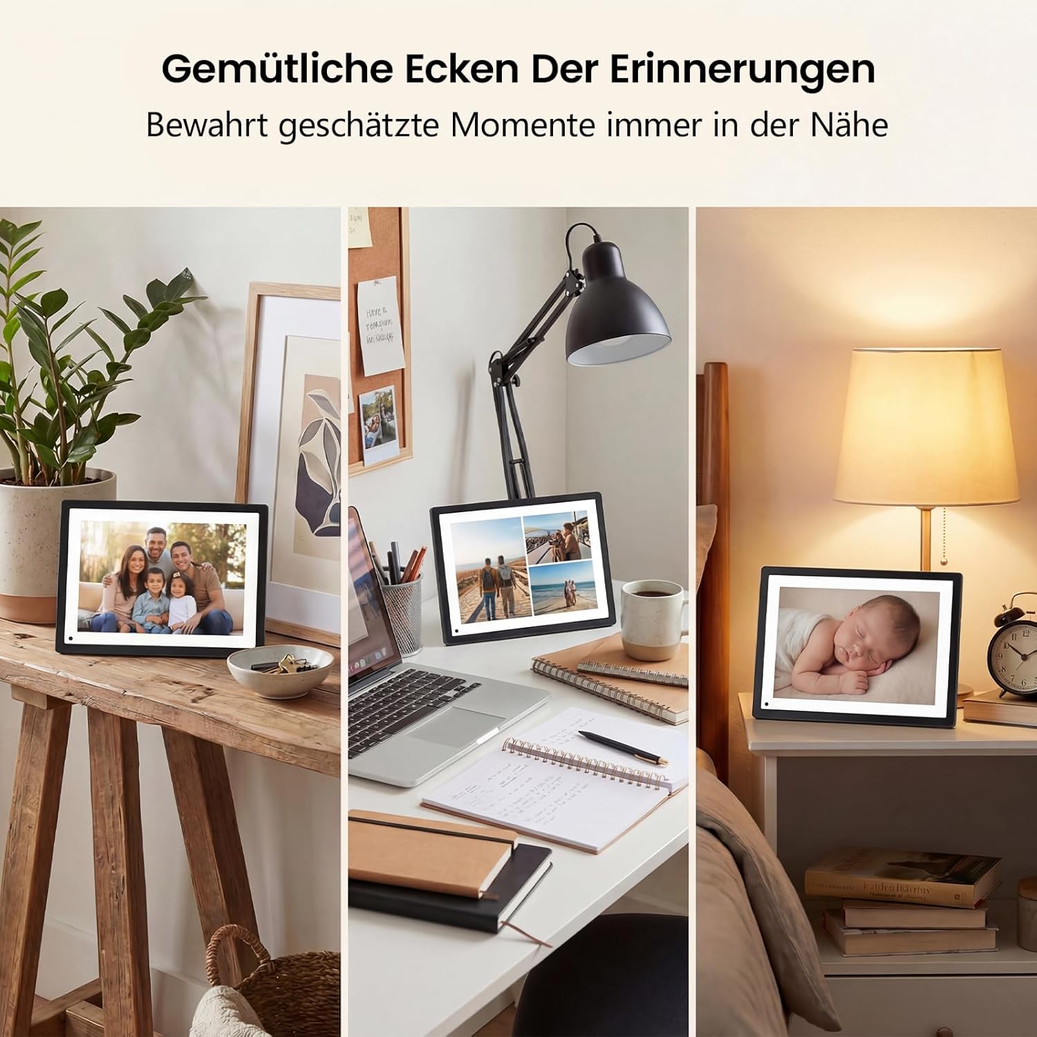 Thumbnail 6 de Cadre Photo Numérique NEWYES 10,1 pouces – 32 Go, Wi‑Fi, Calendrier et Planification Familiale