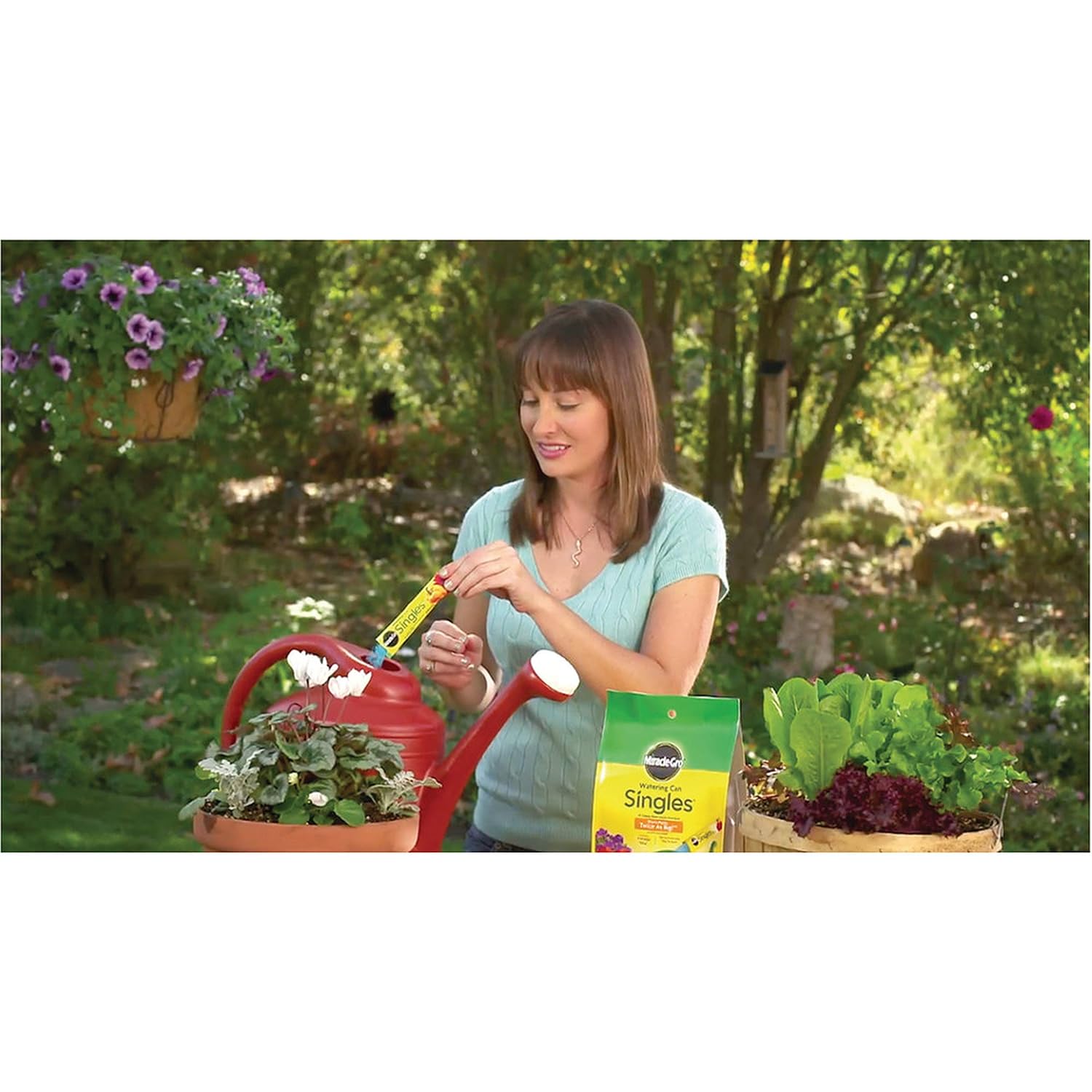 Detalle de Miracle-Gro 101430 Watering Can Singles Plant Food, 24 Water-Soluble Packets
