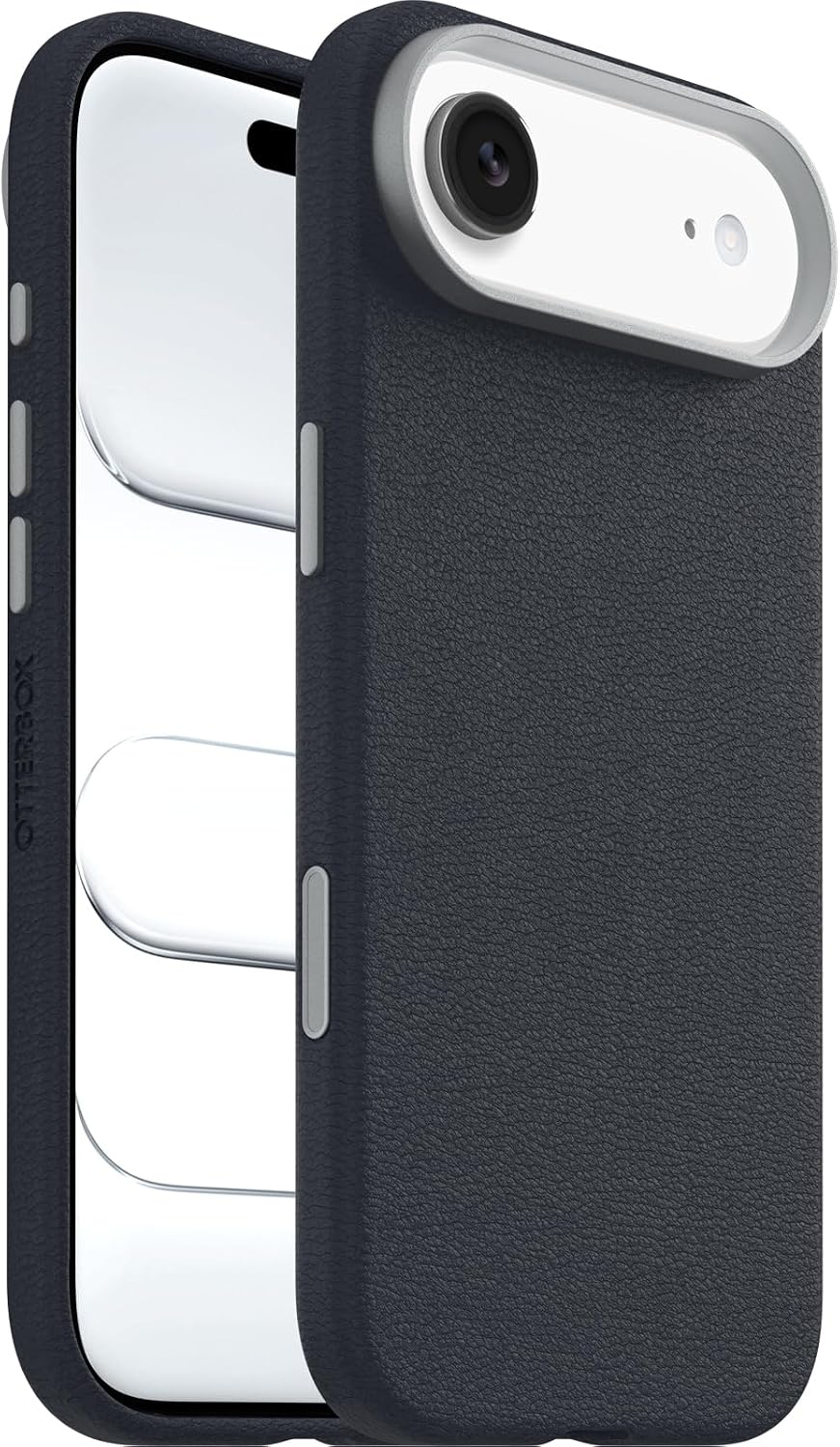 Detalle de OtterBox Symmetry Series Cactus Leather MagSafe pour iPhone Air – coque antichoc avec protection chutes et Camera Control (bleu)