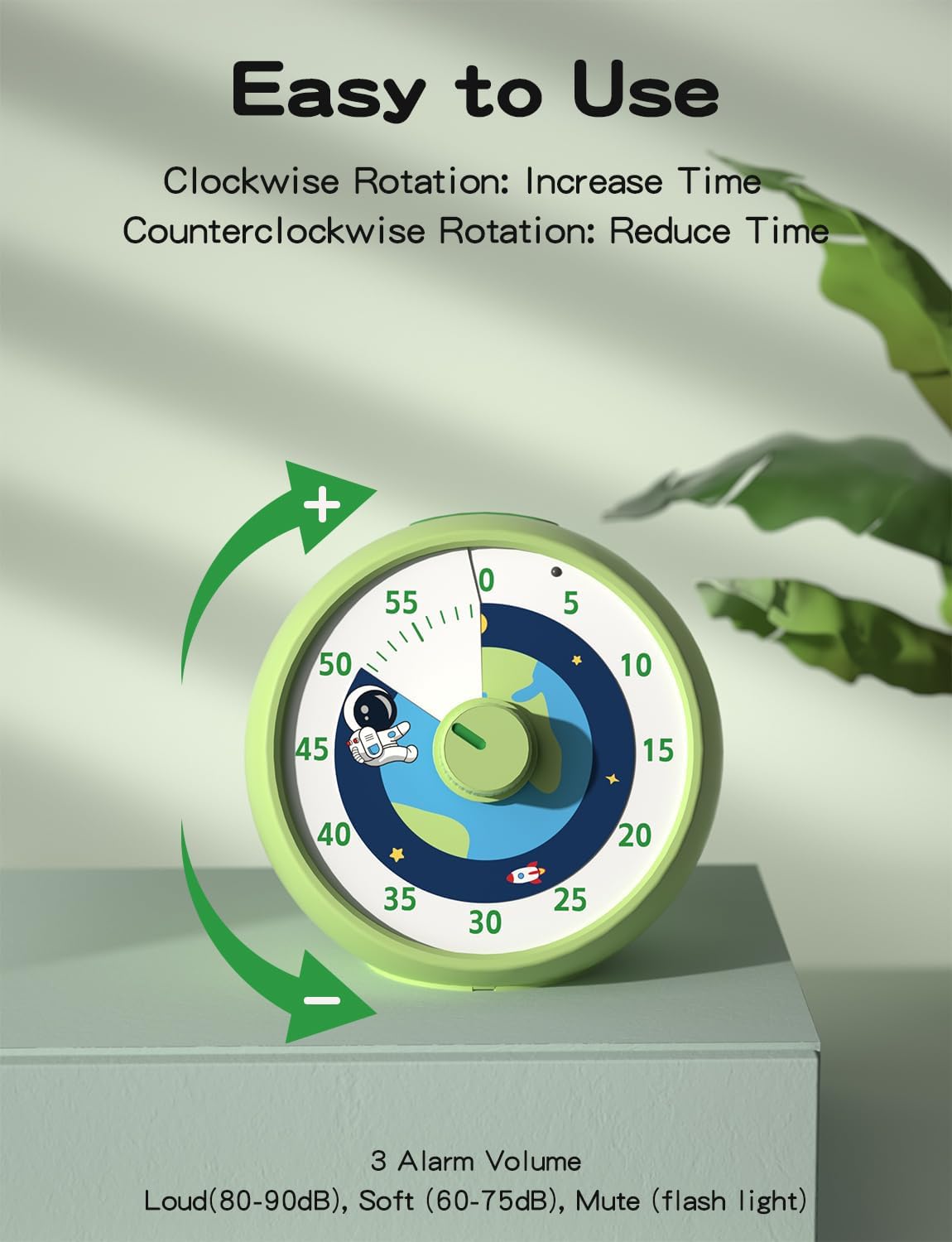Detalle de Visual Timer for Kids – 60-Minute Rainbow Planet Desk Timer (Silent Operation)