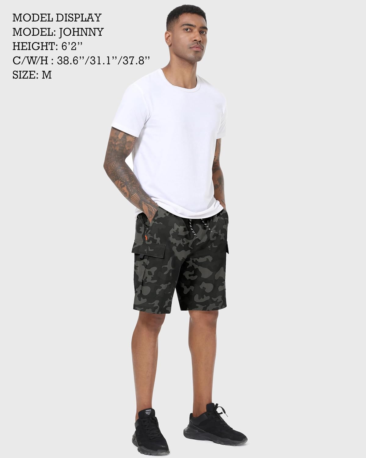 Detalle de Men's Cargo Shorts Quick Dry Stretch 5 Pockets
