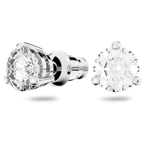 Thumbnail 1 de Swarovski Pendientes de botón Solitaire redondos, blancos 💍