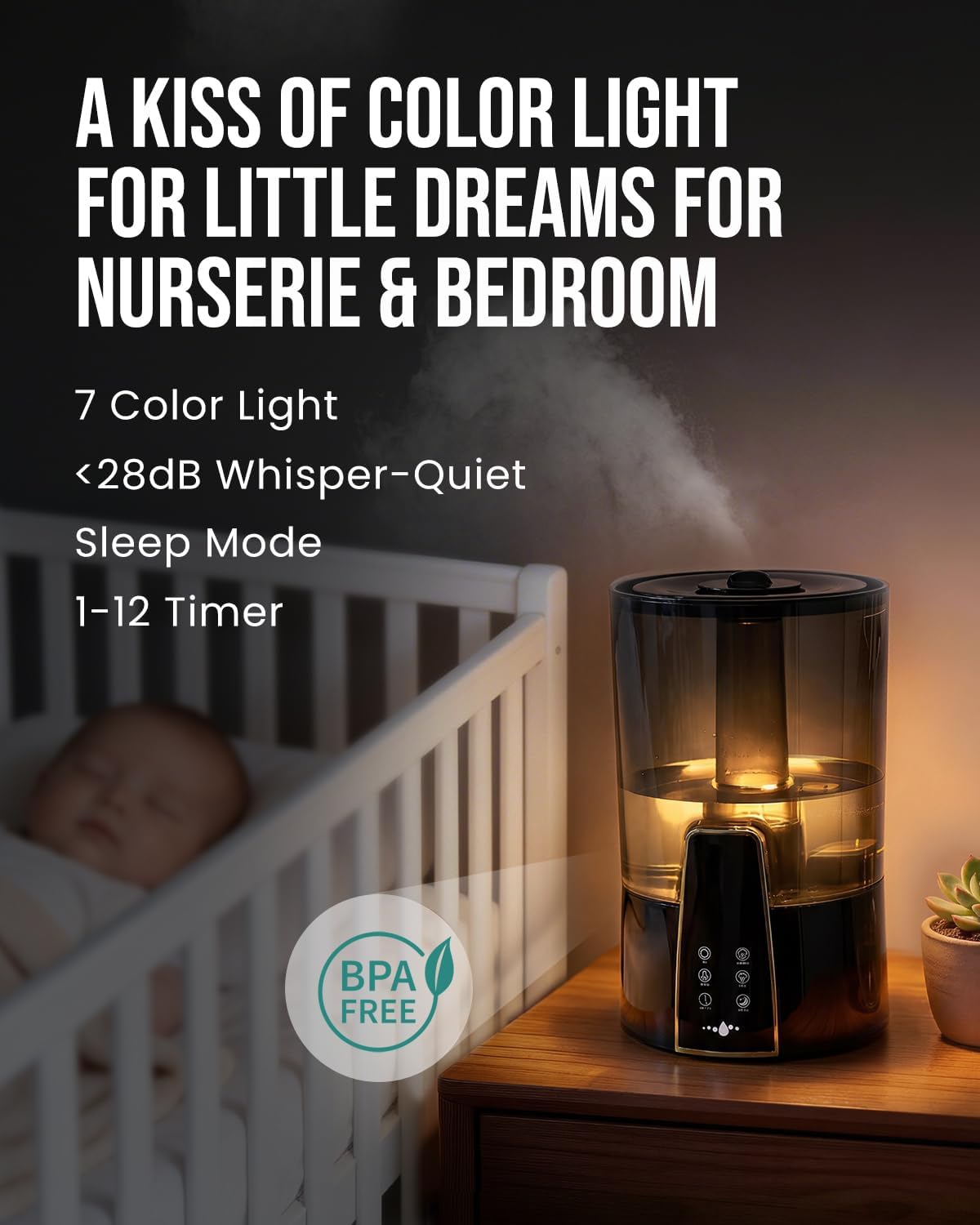Detalle 2 de AILINKE MH-22301 4L Ultrasonic Humidifier with Top Fill and Remote