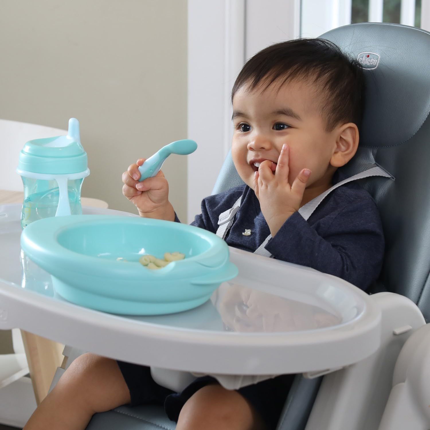 Thumbnail 6 de Chicco Set Pappa Completo 6 Mesi+: Piatto Pappacalda, Training Cup e Cucchiaio Angolato – Rosa
