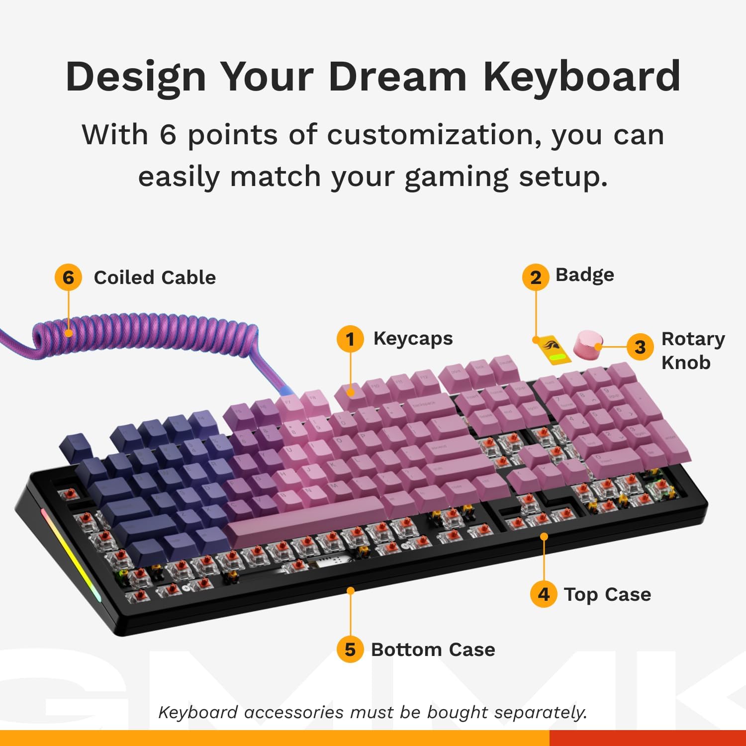 Thumbnail 3 de GLORIOUS GMMK 3 Custom Mechanical Keyboard | Full Size 100% with Modular Gasket System