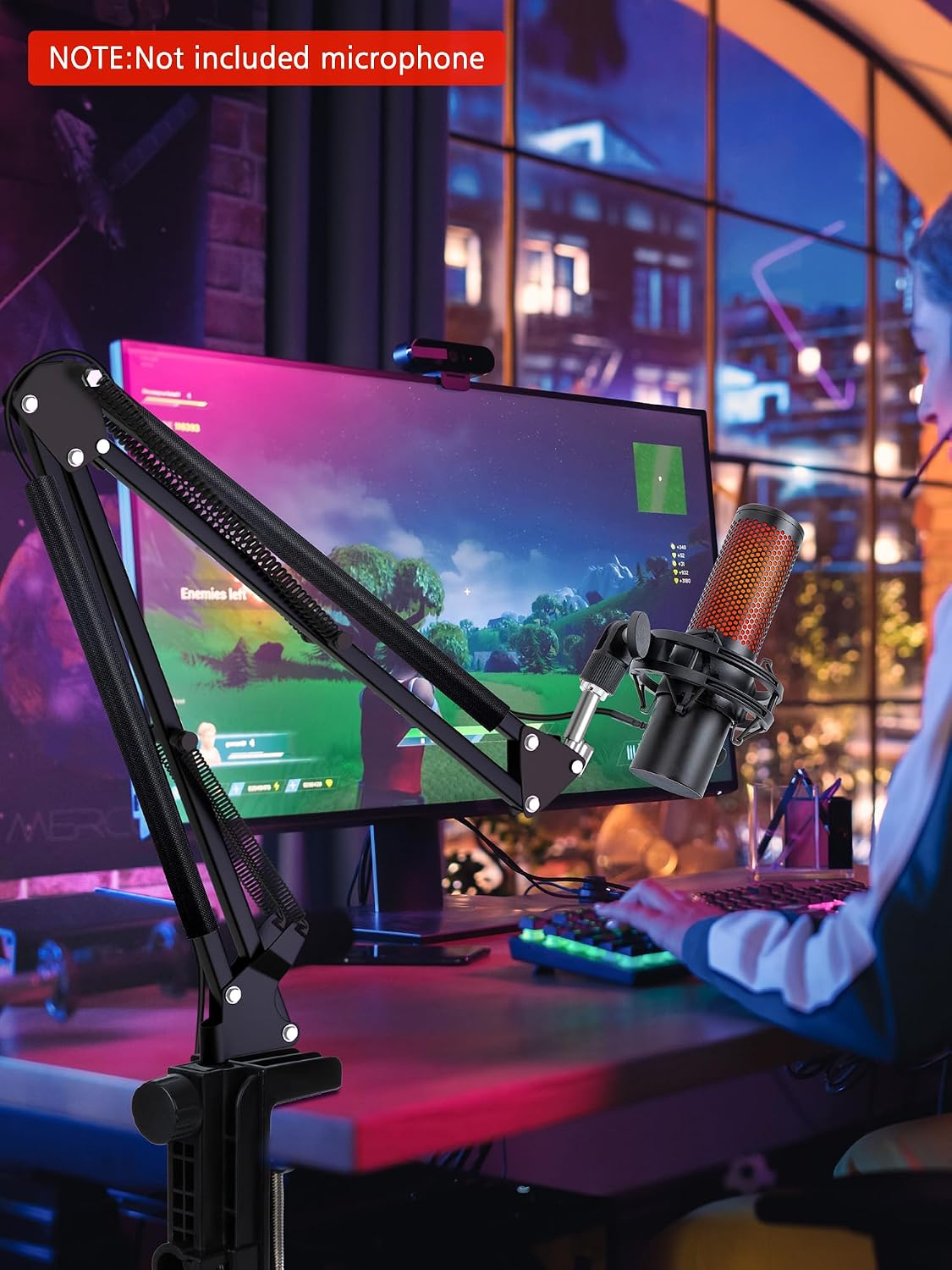 Thumbnail 6 de SUNMON Mic Arm Boom Arm for HyperX QuadCast 2 with Cable Ties
