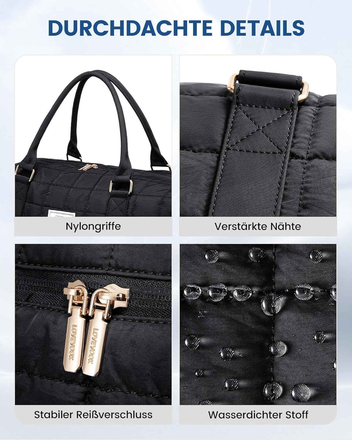 Thumbnail 6 de LOVEVOOK Reisetasche Damen Groß – Leicht & Vielseitig mit Schuhfach und Nassfach
