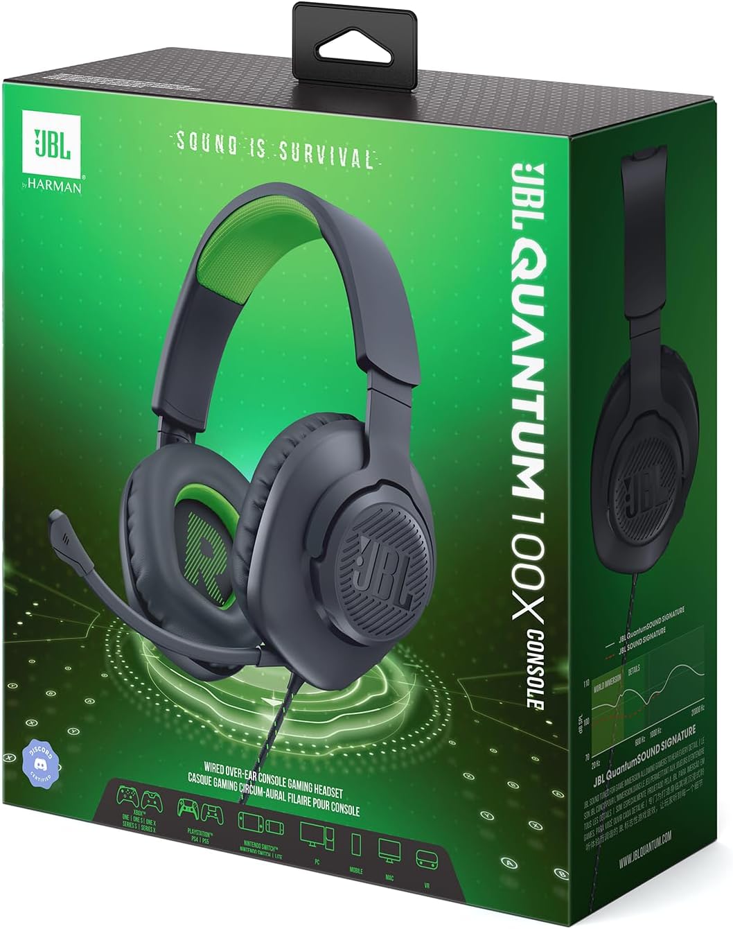 Thumbnail 5 de JBL Quantum 100X Wired Over-Ear Gaming Headset
