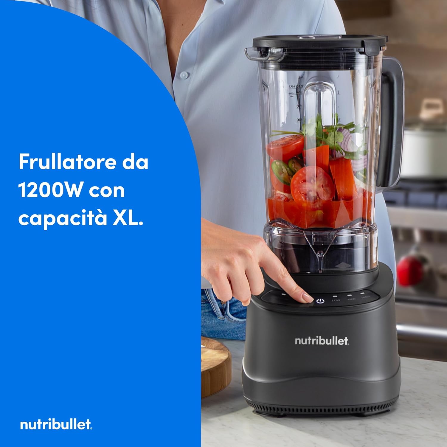 Thumbnail 2 de nutribullet Power Core Blender NBF430MB: Frullatore XL 2,1 L per smoothies cremosi e ghiaccio tritato