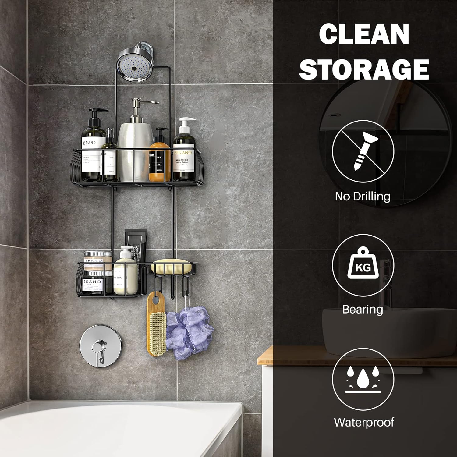 Thumbnail 1 de Epicano Shower Caddy Hanging Rustproof Organizer