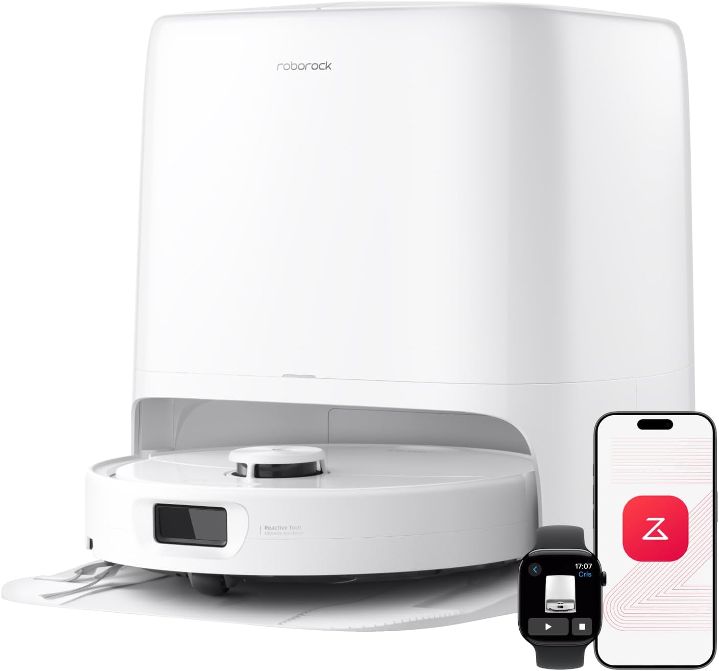 Detalle de roborock Qrevo 2 Pro Robot Vacuum and Mop, 20,000 Pa, FlexiArm Edge Cleaning
