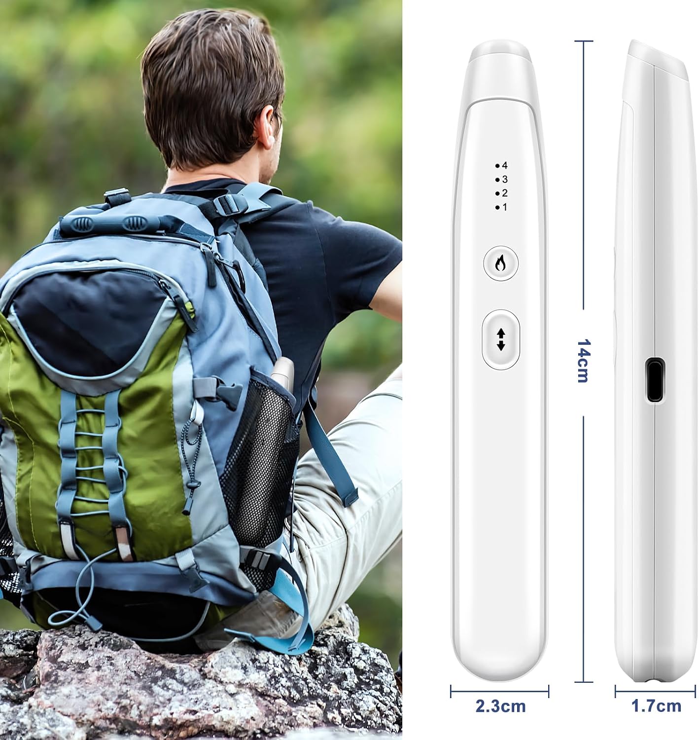 Thumbnail 6 de ICARe Stylo chauffant anti-piqûres d'insectes – rechargeable, 4 niveaux de chaleur