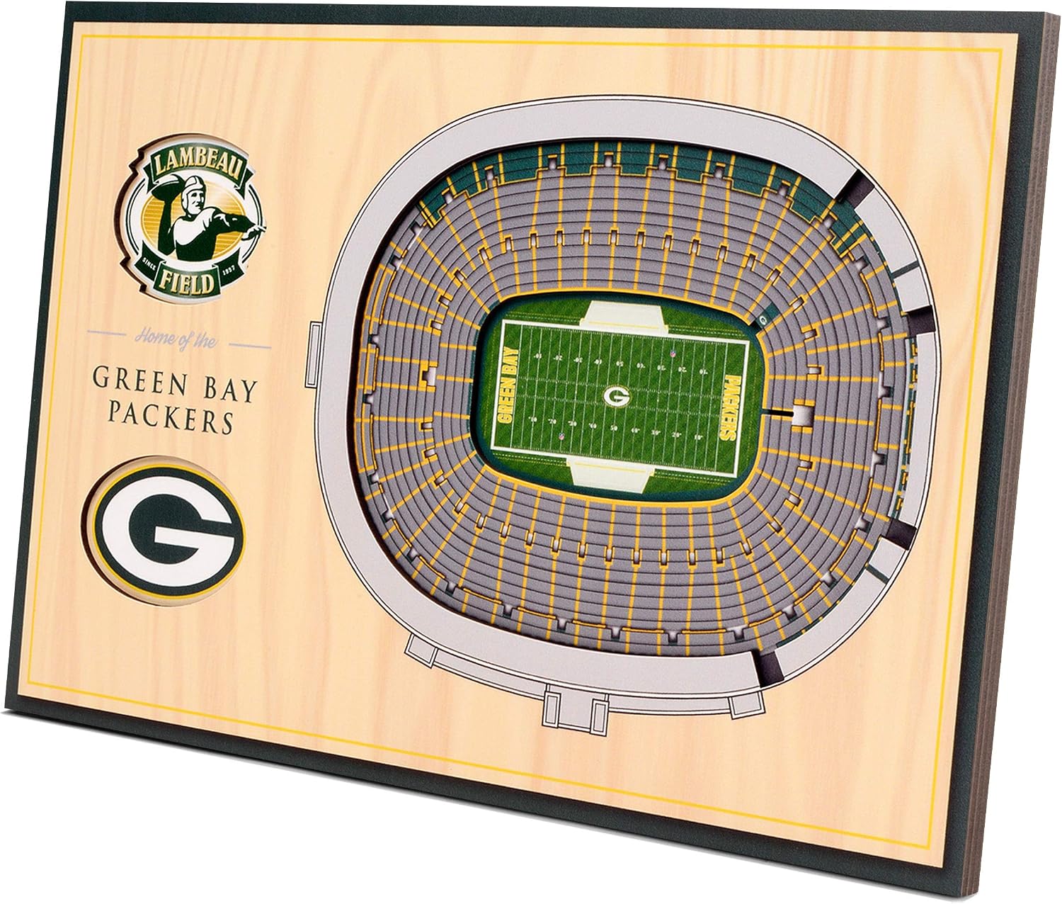 Detalle de YouTheFan NFL 3D StadiumViews Desktop Display (3D stadium wall art with snap-in stand)