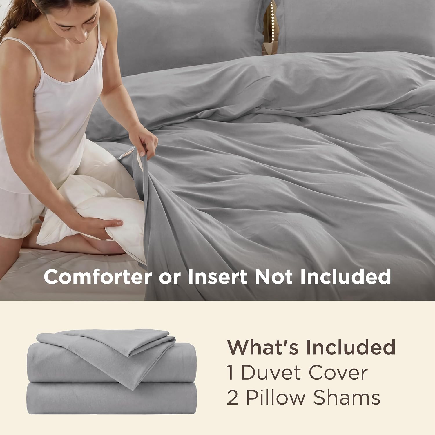 Detalle de Bedsure Oversized King Duvet Cover 120" x 98