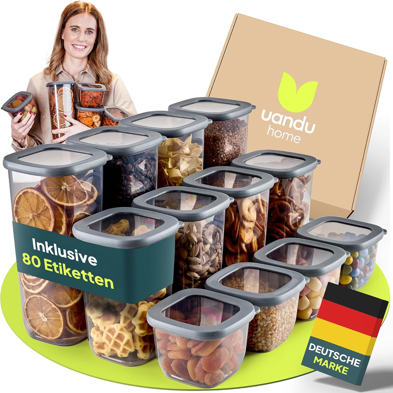 Detalle de uandu Vorratsdosen 12er Set 🍱