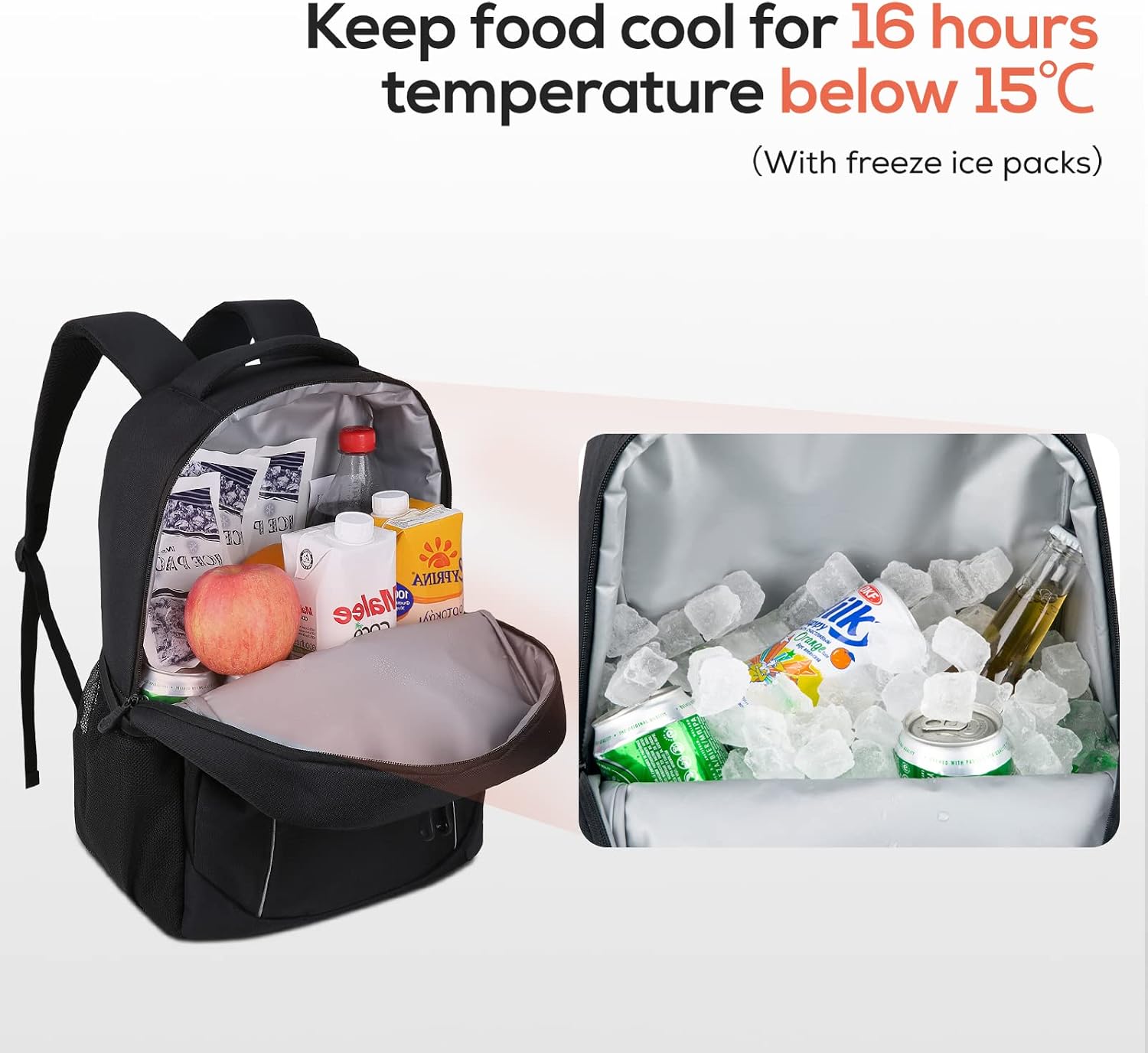 Detalle de TOURIT Insulated Cooler Backpack: Lightweight, Leak-Proof 25-Can Backpack for Work, Picnics and Adventures