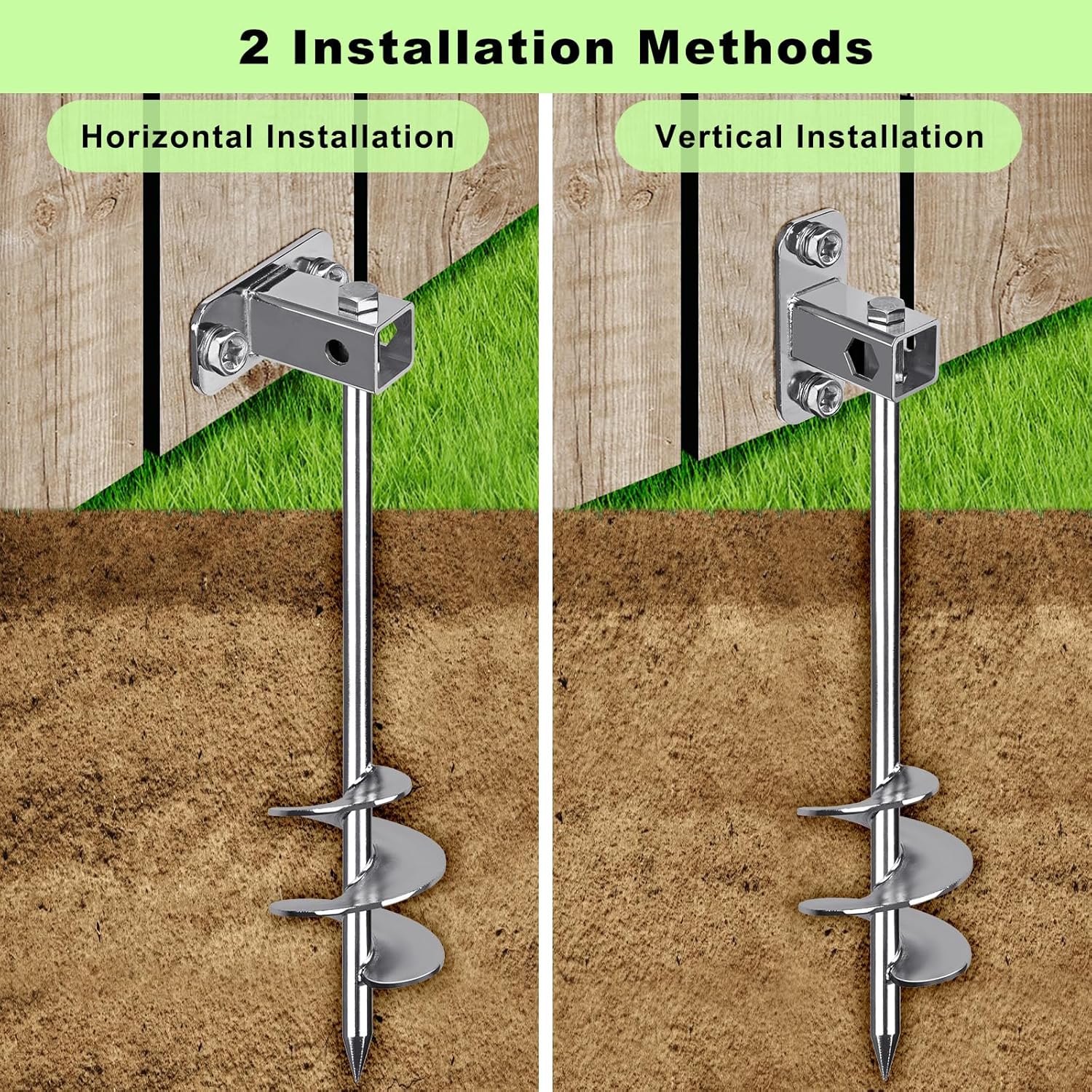 Detalle de Insaga Bodenanker / Erdanker 61 cm Heavy-Duty mit fester Schlaufe – zum Ein- bzw. Festschrauben