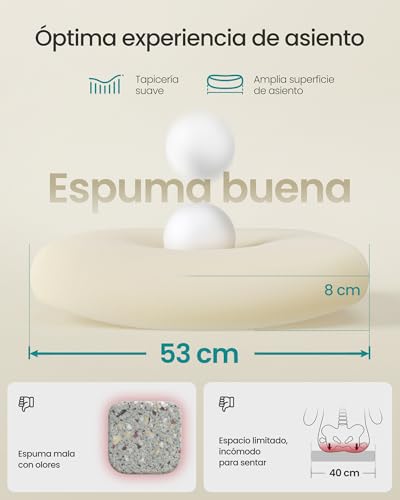 Detalle de SONGMICS Silla de Escritorio Ergonómica con Malla y Reposabrazos Abatibles