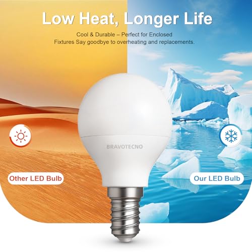 Detalle de bravotecno Ampoule E14 LED G45 2,5W 3000K – Lot de 6, équivalent 40W