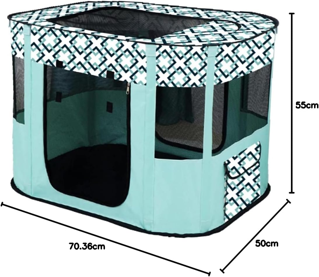 Thumbnail 3 de Floving Hundehütte Tragbar L 90x70x60 cm MintBlau