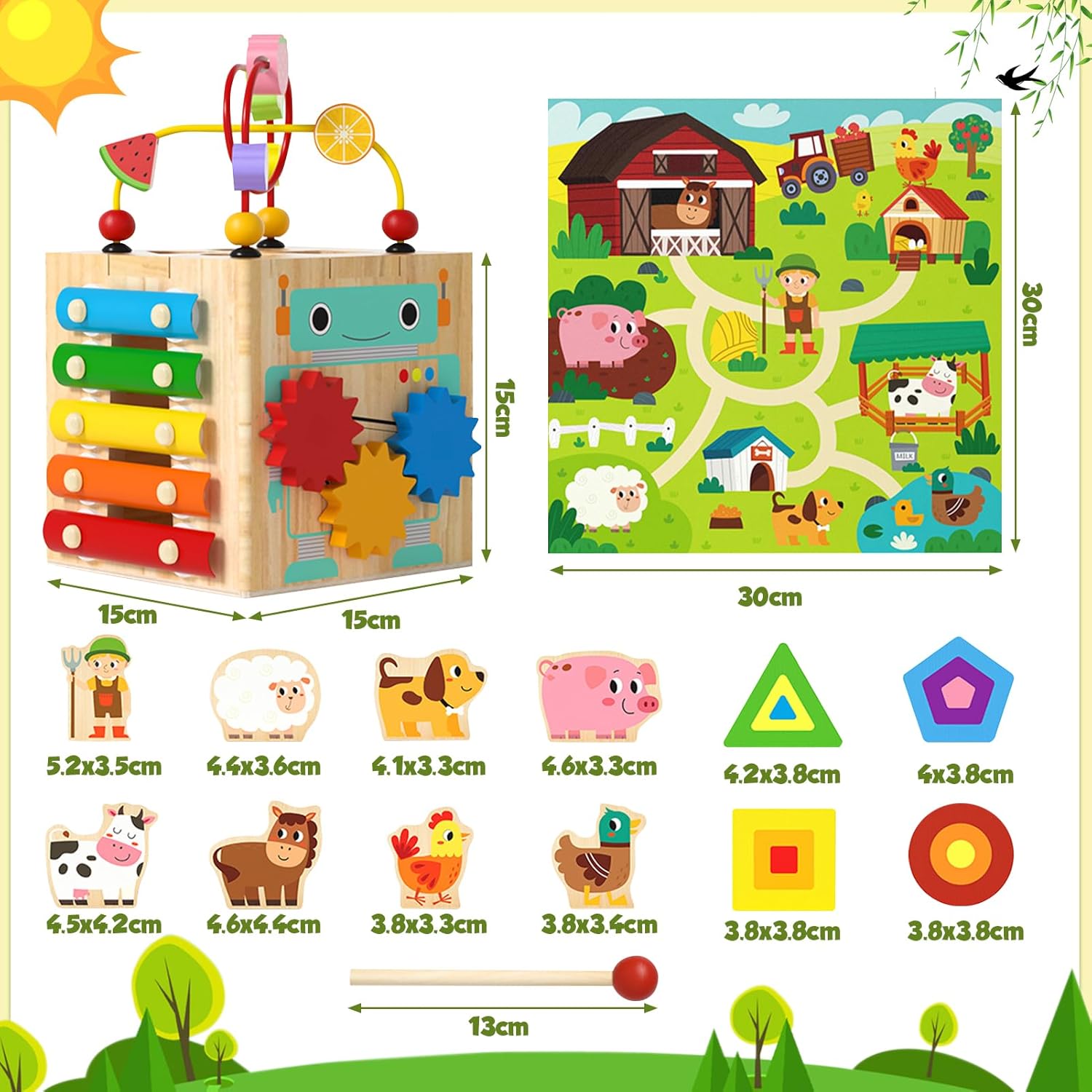 Thumbnail 6 de LZDMY Montessori Activity Cube 7 in 1