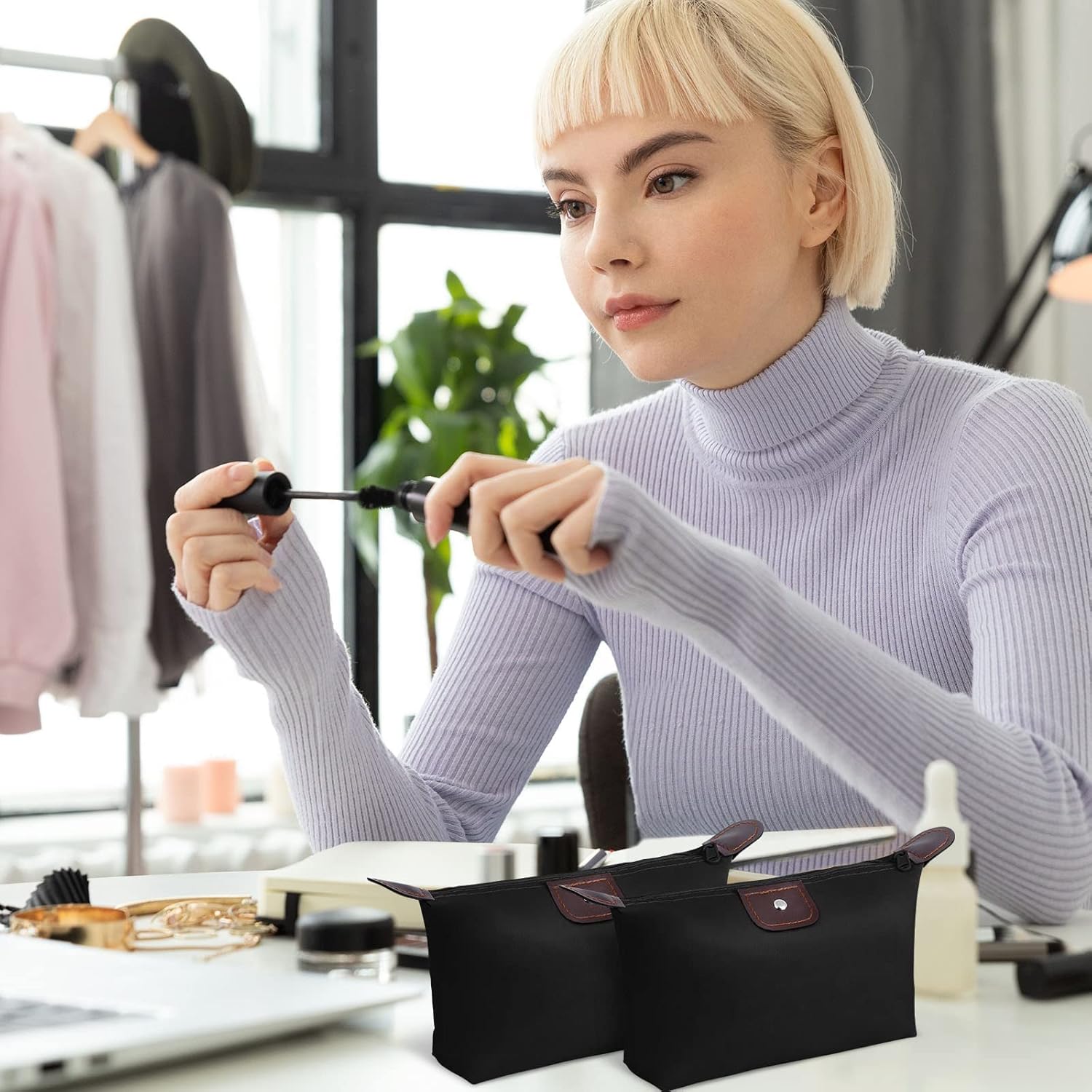 Thumbnail 6 de Aucuu 2PCS Petite Trousse de Maquillage