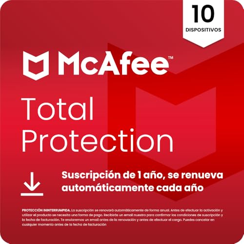 Detalle de McAfee Total Protection para 10 dispositivos