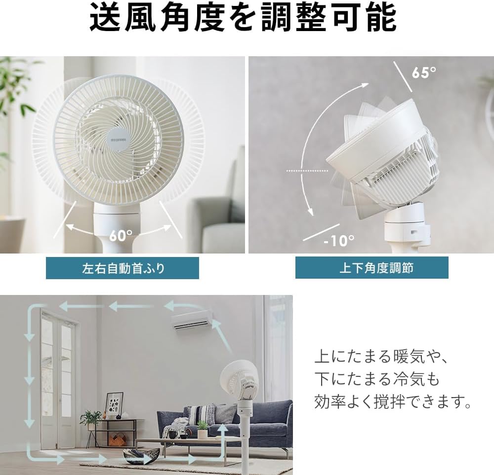 Detalle de アイリスオーヤマ STF-AC15 サーキュレーター扇風機 18畳対応・左右首振り