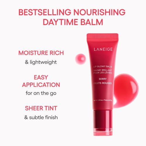 Detalle de LANEIGE Lip Glowy Balm: Sheer Tinted Lip Treatment Balm with Murumuru & Shea Butters