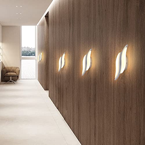 Detalle de Goeco Aplique Pared Interior LED 12W 3000K – Lámpara de Pared Moderna para Pasillo, Dormitorio y Sala