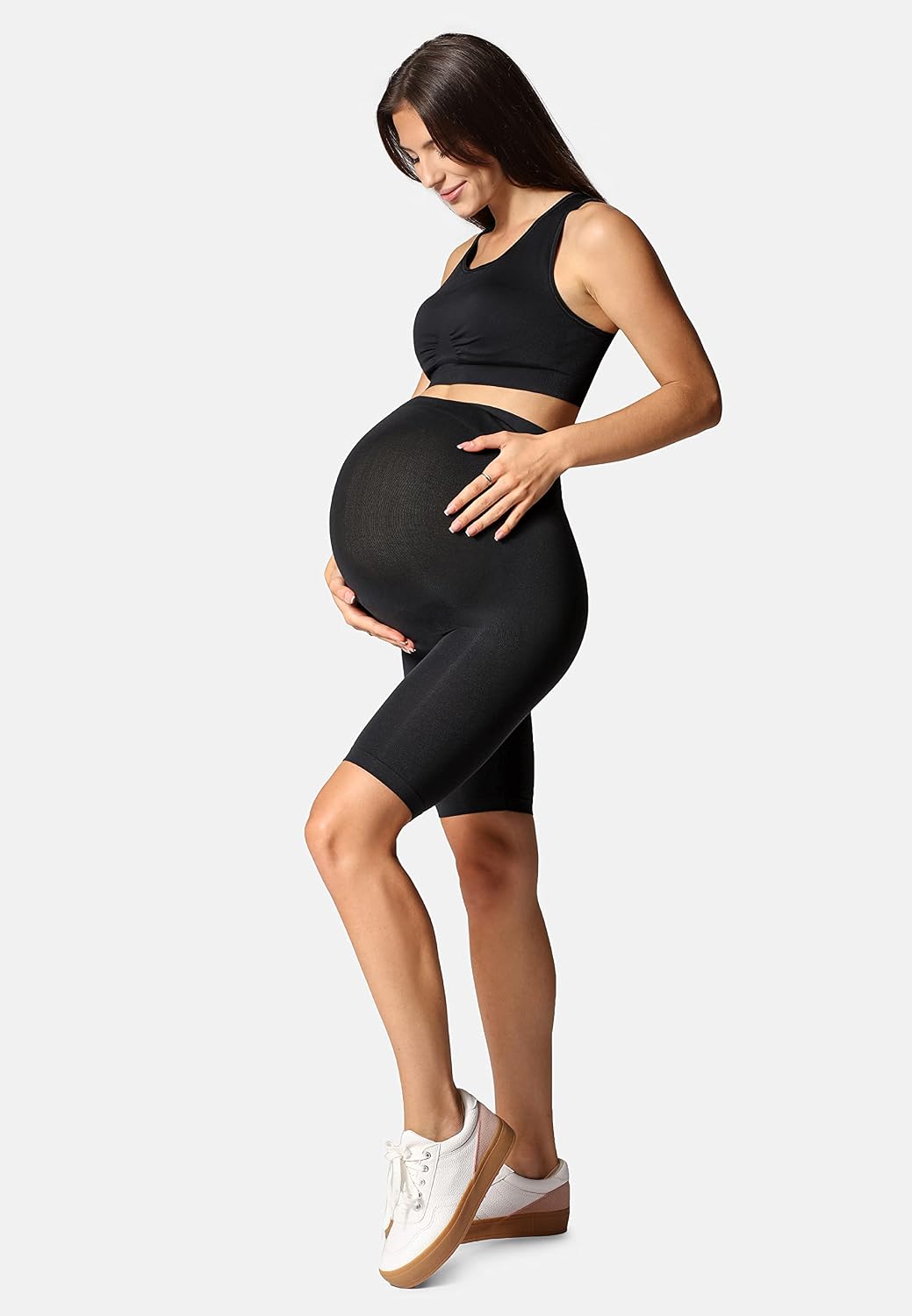 Detalle 2 de Be Mammy BE-1124 Legging de maternitĂ© court đ€°