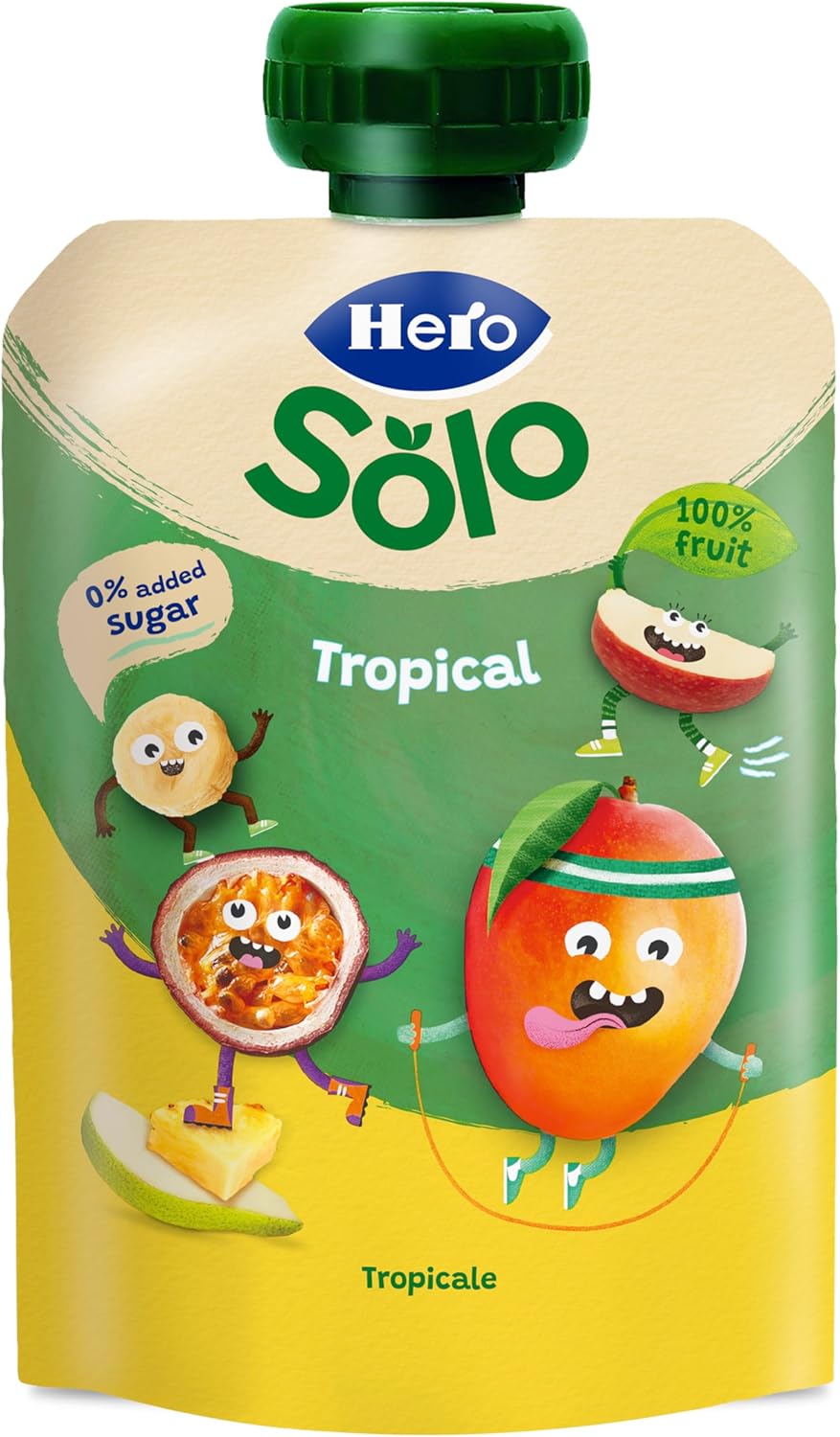 Detalle 2 de Hero Bolsitas de Frutas Tropicales 🥭 Sin Azúcares ni Conservantes, 18x100g