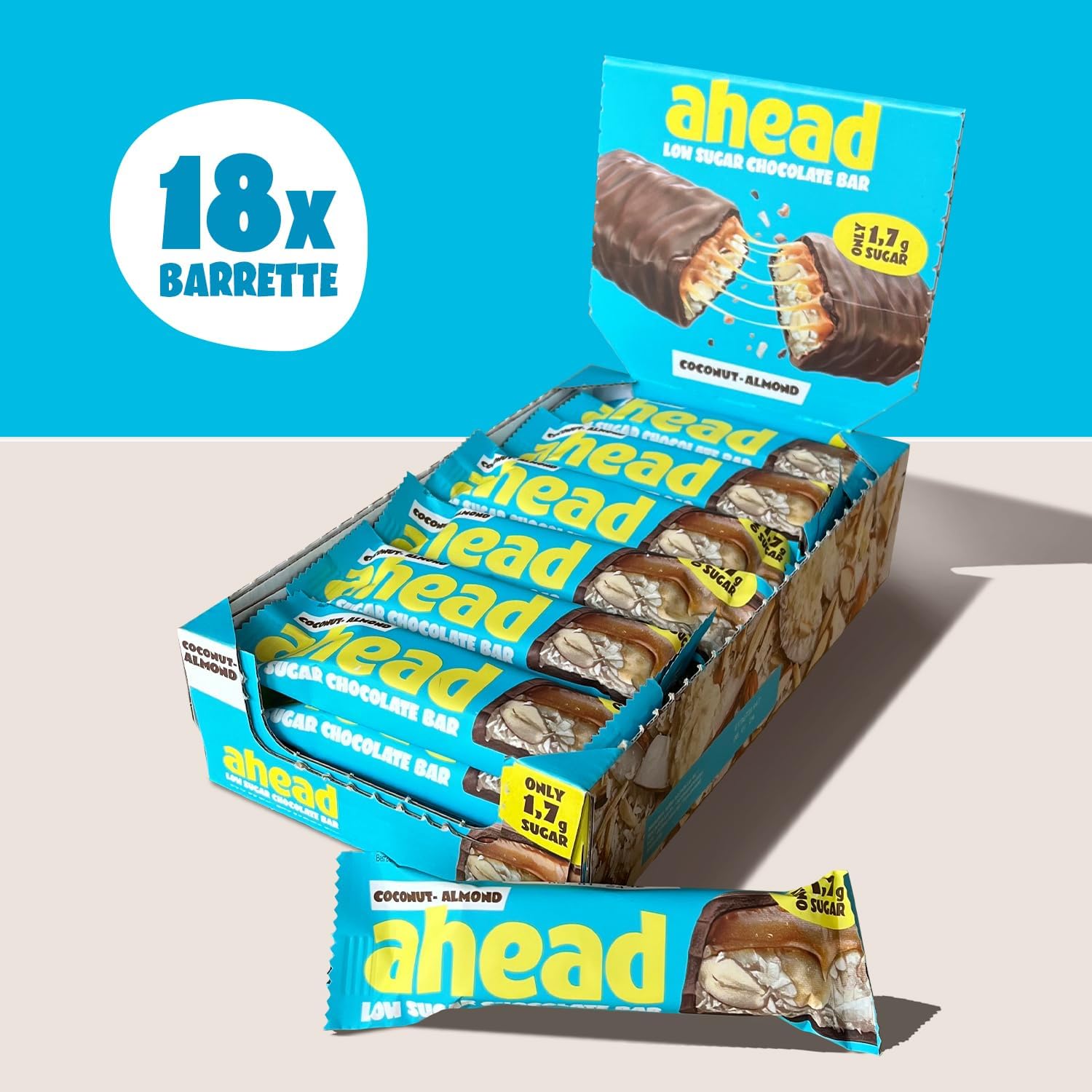 Detalle de ahead Barrette chetogenica low carb 5g