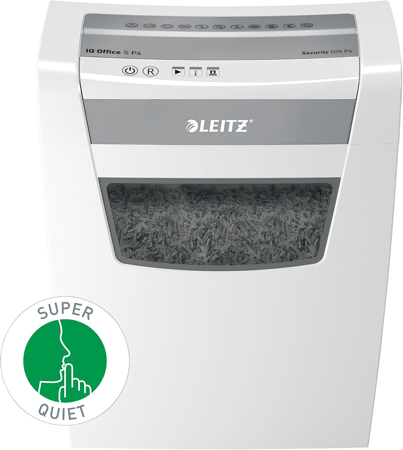 Detalle 2 de Leitz IQ Office S 80990000 Destructeur de Documents — destruction croisée P4, 12–14 feuilles, 23 L