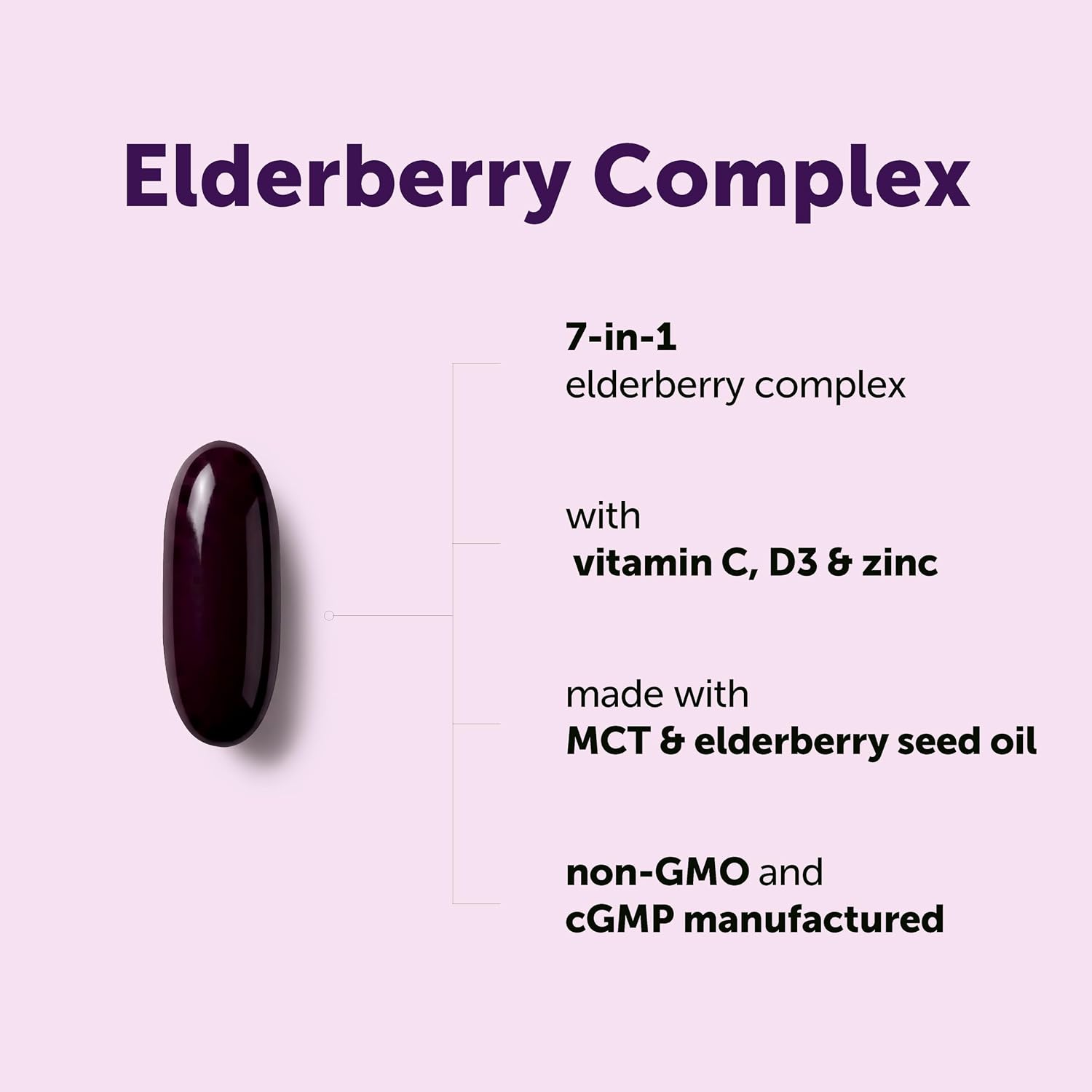 Detalle 2 de Micro Ingredients Elderberry Supplement 360 Softgels