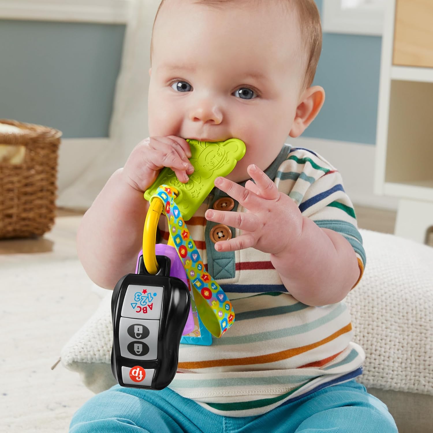 Detalle de Fisher-Price Jouet Musical Rires et Éveil Mes Premiers Clés d’Activité (HXF50) – 4 Activités, 20+ Chansons