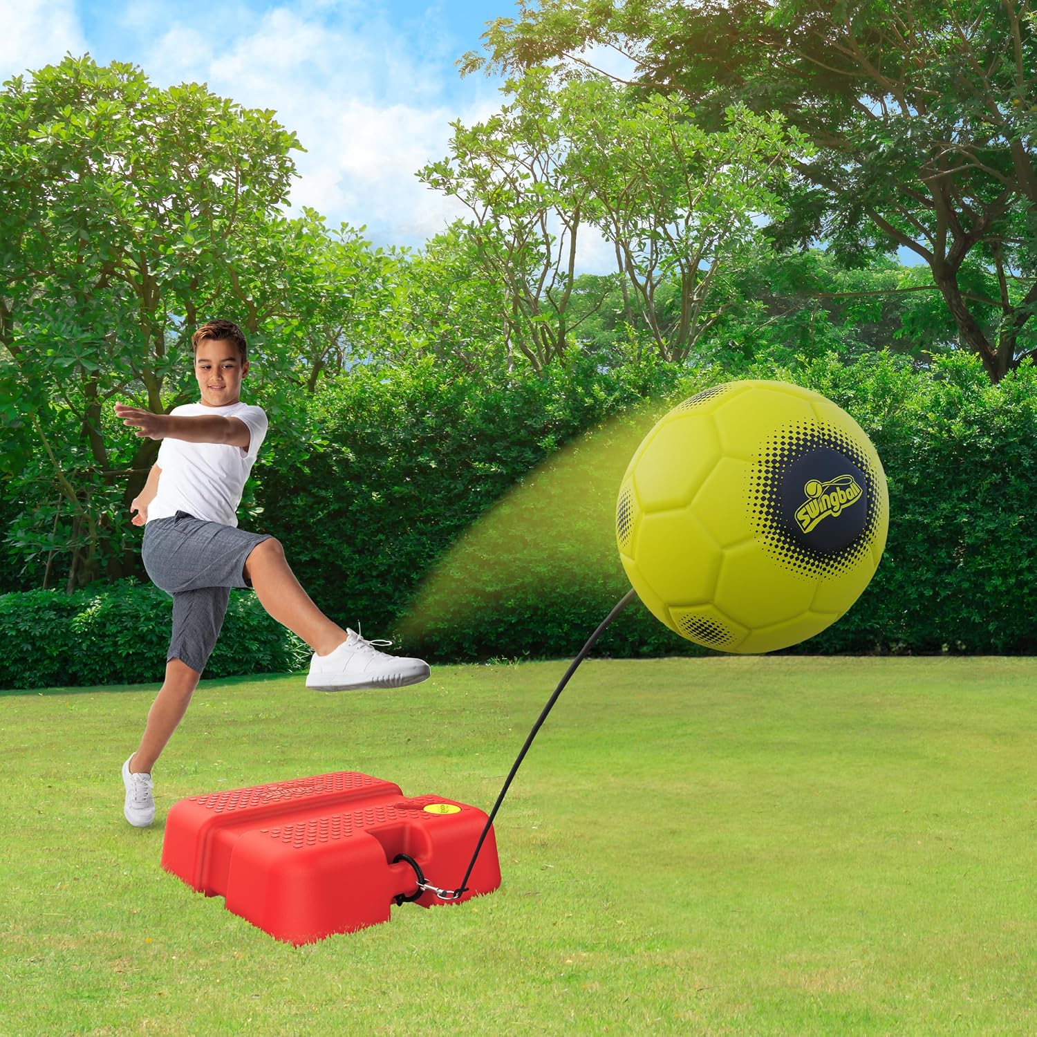Detalle de Swingball Reflex – piłkarska gra treningowa z podstawą do napełnienia