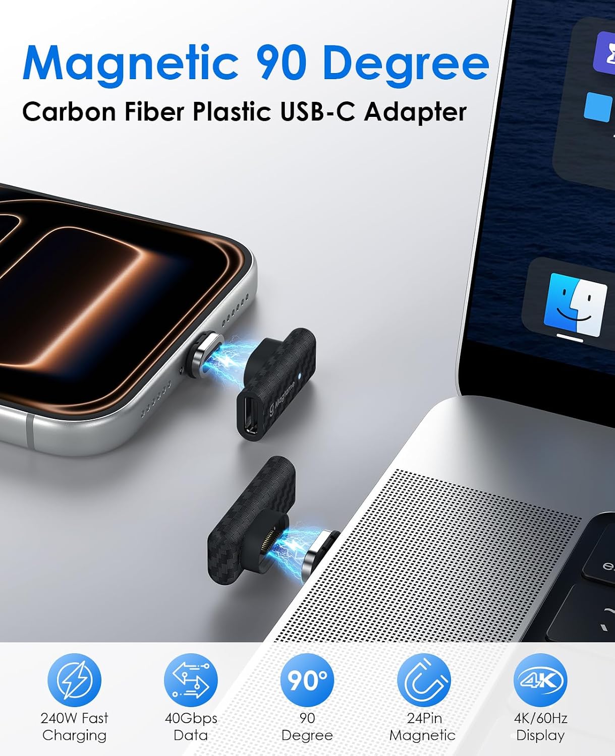 Thumbnail 1 de Magtame adaptateur USB‑C 240W angle droit