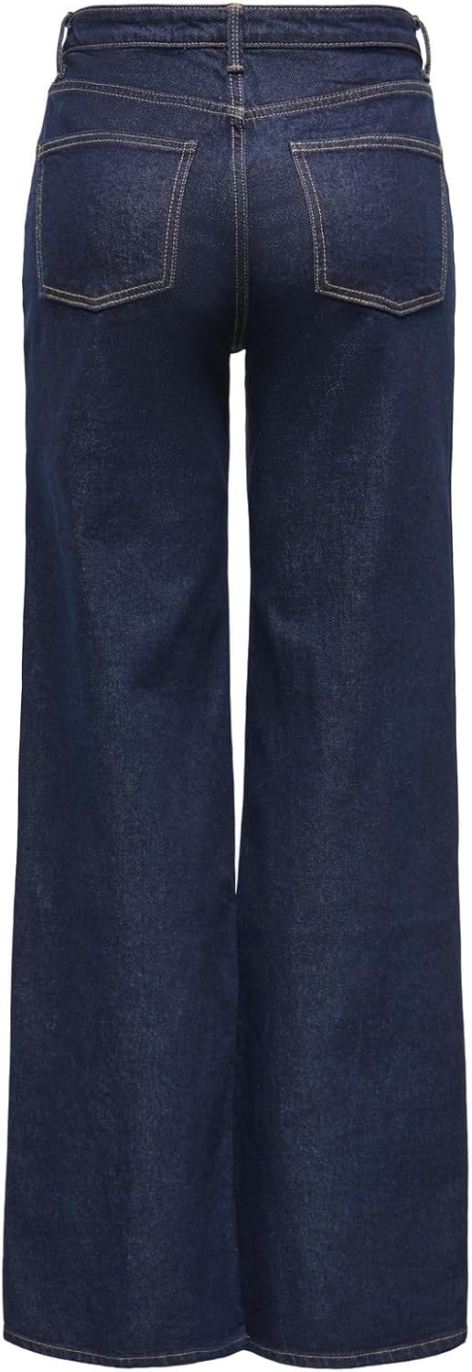 Detalle 2 de ONLY ONLJUICY Jeans wide-fit a vita alta con gamba ampia